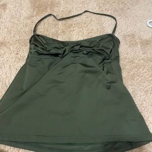 dark green bathing suit top/halter top
